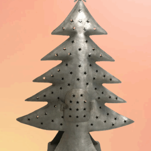 Kerstboom – XMAS Tree – waxinehouder – 66 cm – blanco – ijzer